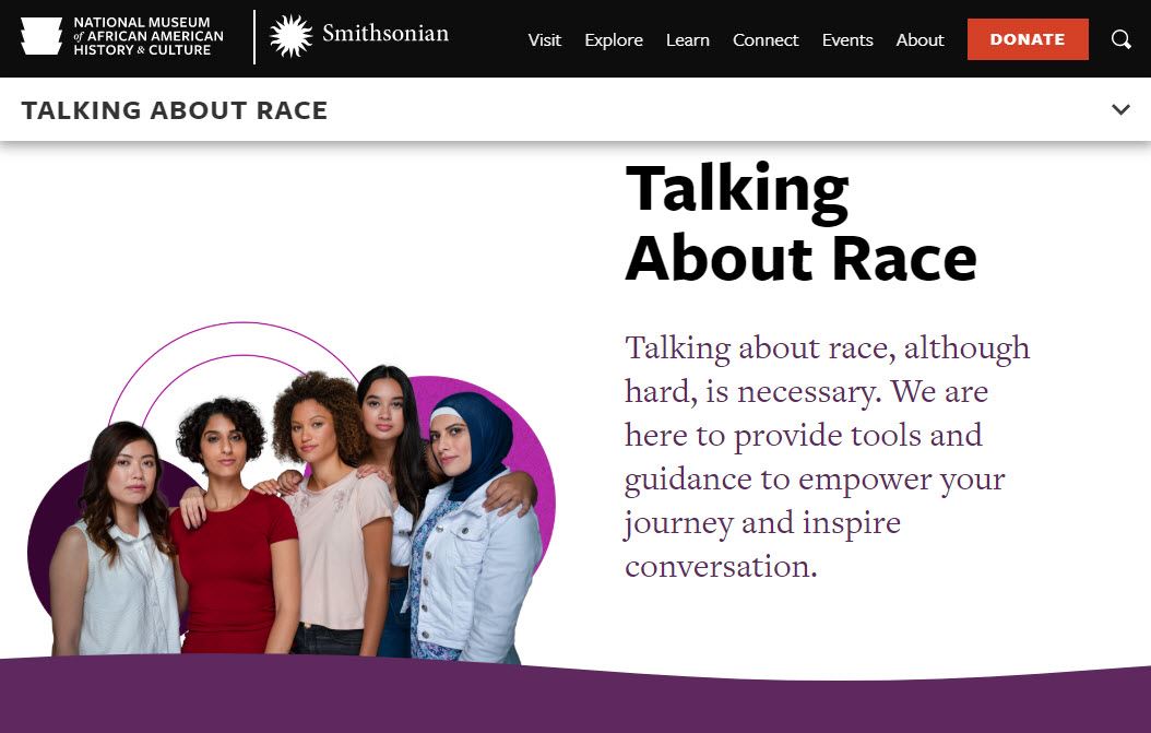 Screen shot fo the Talking About Race Guide